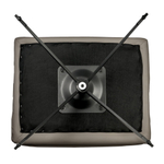 Комплект кресло HUG латте, экокожа, шенилл с оттоманкой латте, экокожа