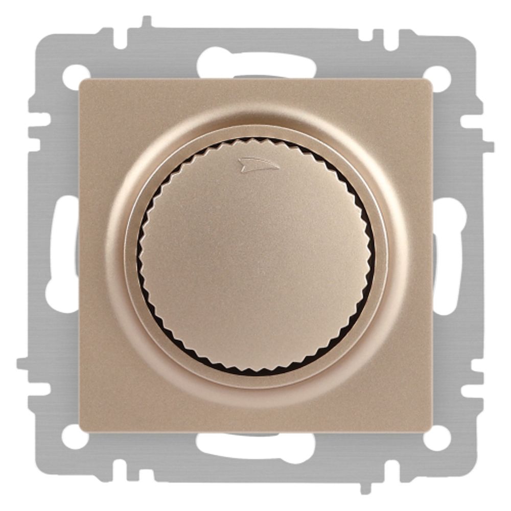 Светорегулятор Intro Accent 6-401-04 поворотный, 600Вт 230В, IP20, СУ, шампань | Intro