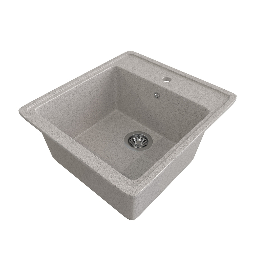 Мойка ML-GMS10 СТАНДАРТ прямоугольная, светло-серый (310), 460*505*190мм