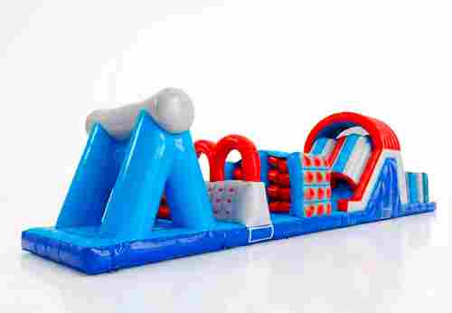 Коммерческая надувная полоса препятствий «Ракета», 14×3×3 м