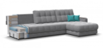 Угловой диван Босс Макс Велюр Монолит сталь