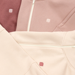 Zip-Up Sweatshirt Rose Brown