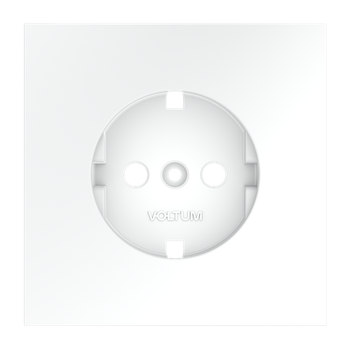 Накладка для розетки с заземлением, S70 (белый матовый)