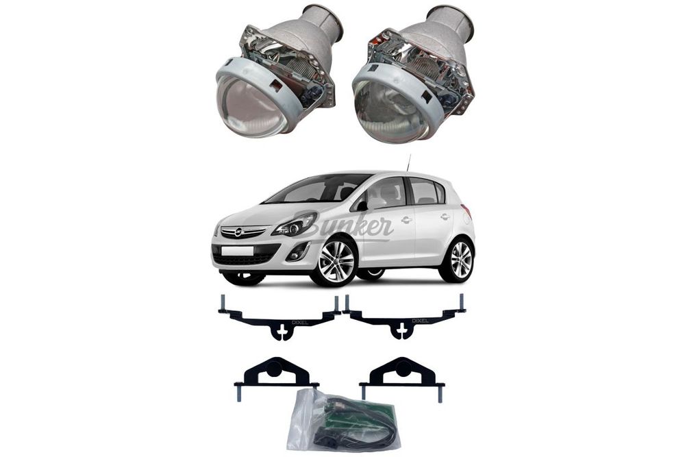 Готовый комплект для замены штатных линз Opel Corsa D 2006-2014 Valeo 2 AFS