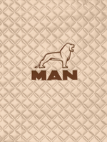 Ковры MAN TGX с 2-мя ящиками (автомат) (экокожа, бежевый, бежевый кант, коричневая вышивка)