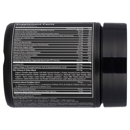 Codeage, Clearface Vitamins +, 90 растительных капсул