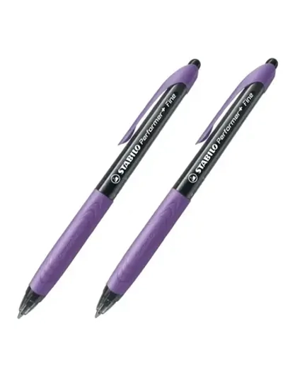 Ручка шариковая PERFORMER, черная, корп.фиолетовый, 2 шт