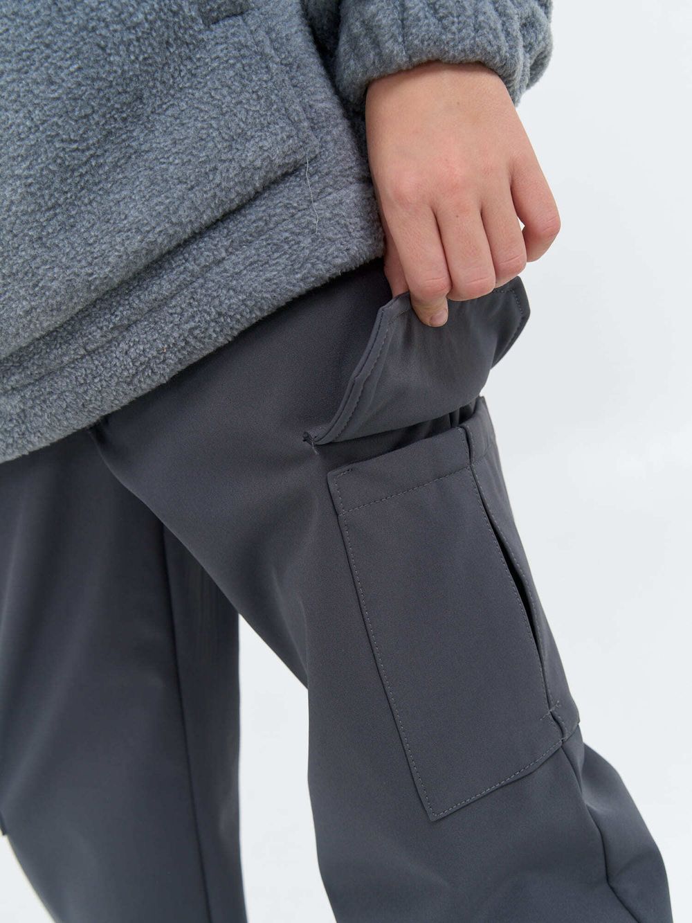Брюки карго Softshell демисезонные "Графит" 7+
