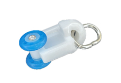 Бегунок с резиновыми роликами, бело-синий для Trietex