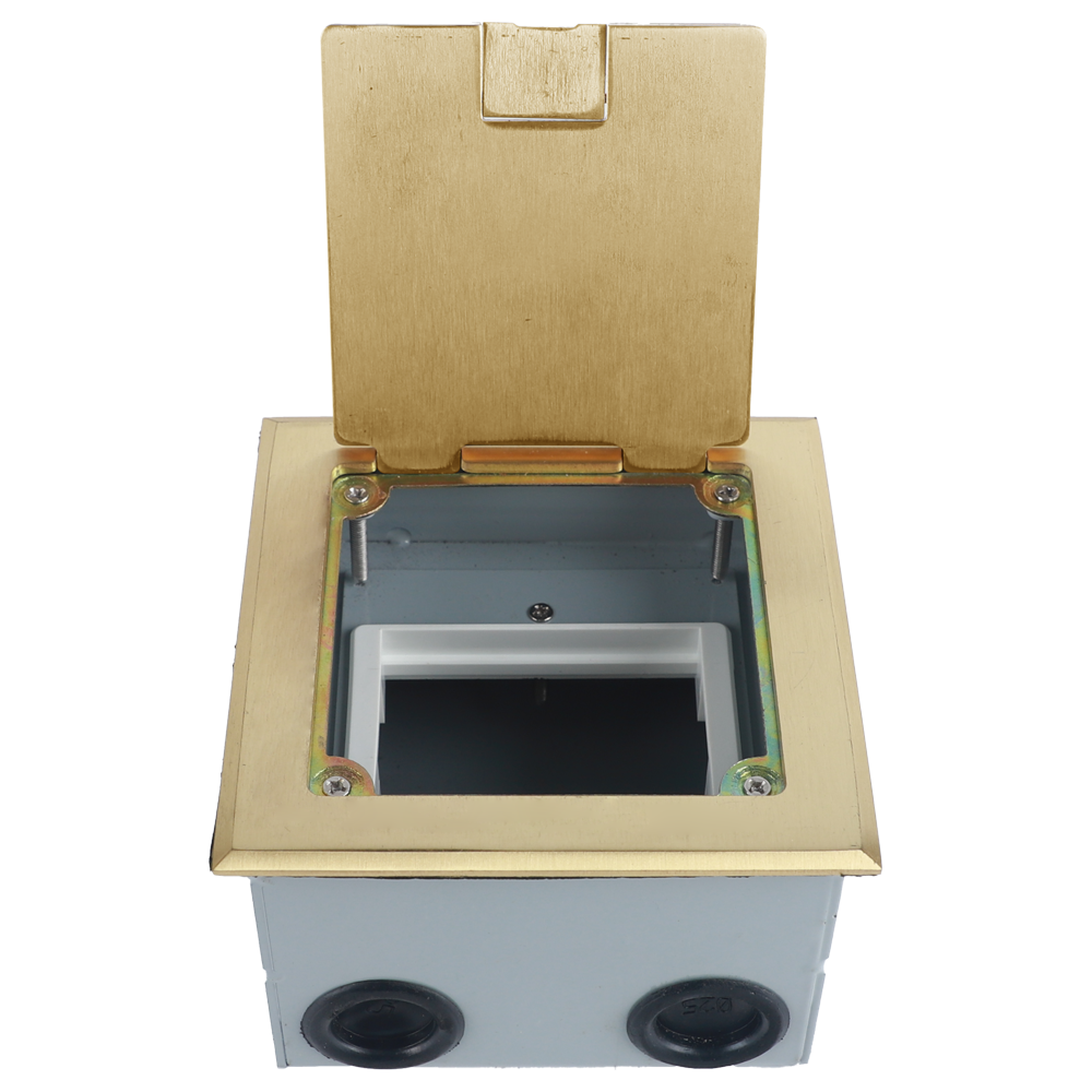 Лючок в пол 3 мод. (1 мод. 45х45 мм. + 1 мод. 22.5х45 мм.),  латунь,  (с уст. набором)