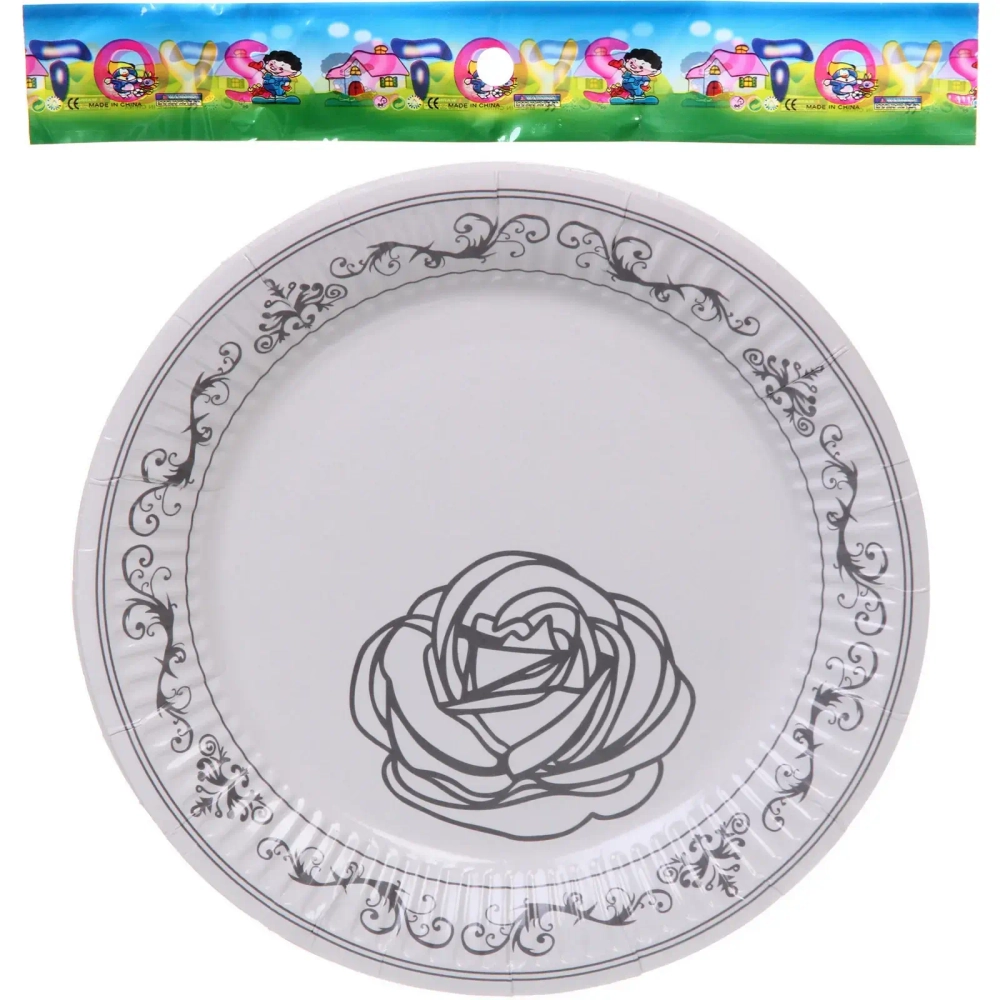 Тарелка бумажная 18 см в наборе 10 шт «Чайная роза»