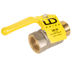 Кран шаровой латунный LD Pride 47.20.В-Н.Р GAS Ду20 Ру40 вн-нр (рычаг)