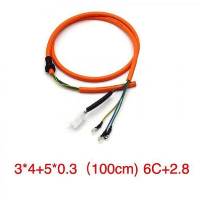 Провод кабель на мотор колесо S сечения 3x4мм2 + 5x0.3мм2 длина 100см общий D 10.5мм