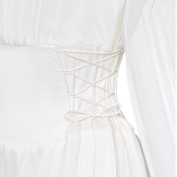 Платье миди со шнуровкой