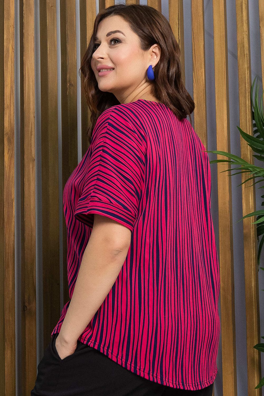 Блуза Альхена (красно-синяя) Б13318-3М LT Collection