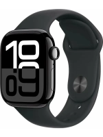 Смарт часы Apple Watch S10, 42mm, Black, Sport Band, S/M.