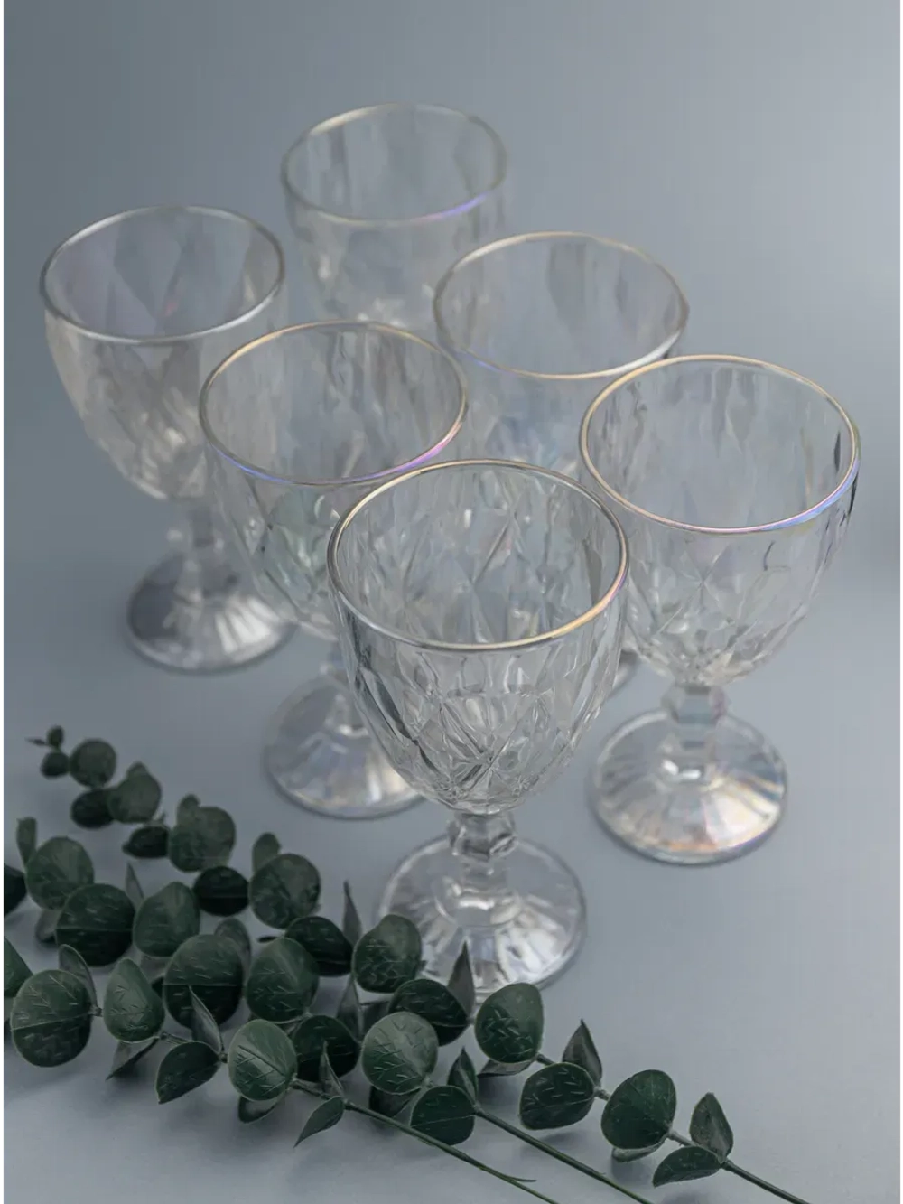 Набор фужеров для вина, 330 мл, 6 шт. перламутровый