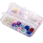 Набор для создания украшений-бусины Alingar, 75х50х10 мм, "Smile", 6 видов бусин, пластик. пенал органайзер