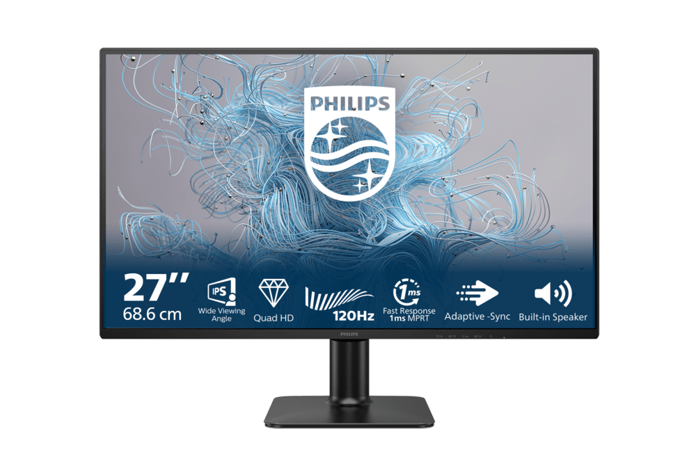 Монитор 27" PHILIPS 27E2N2500/01 IPS 2560x1440 120Hz 4мс 300кд/м 1500:1 HDMI DP Черный