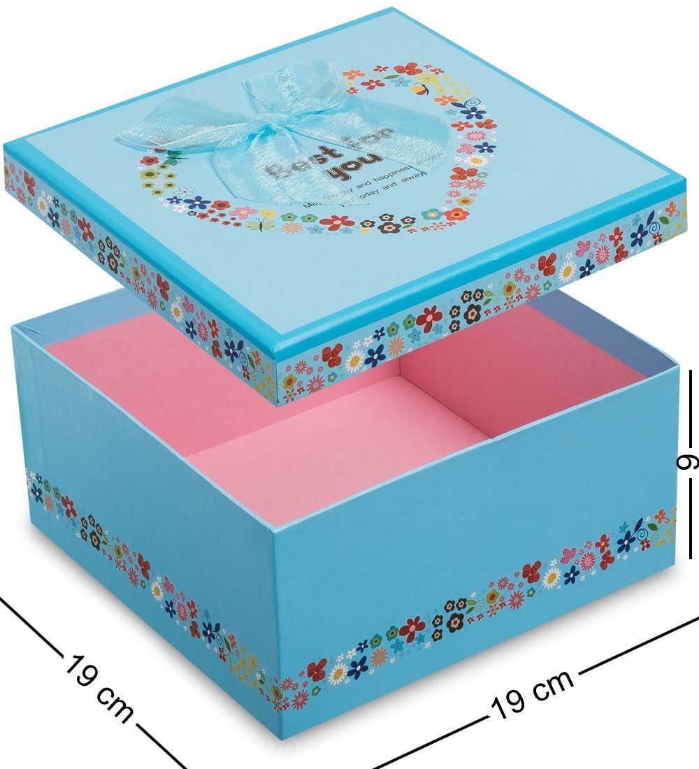 WG-29/3-B Коробка подарочная «Квадрат» цв.голубой