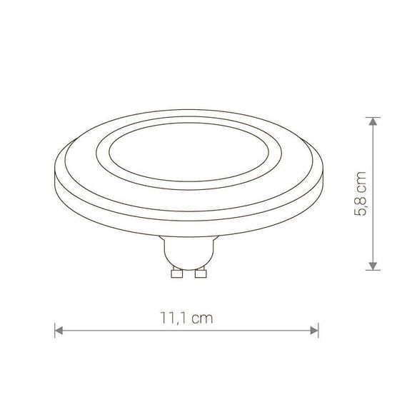 Лампа светодиодная GU10 9W 3000K прозрачная 9345