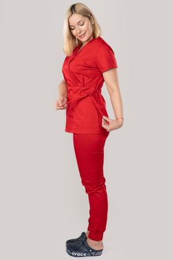 Костюм медицинский женский 386 КРАСНЫЙ