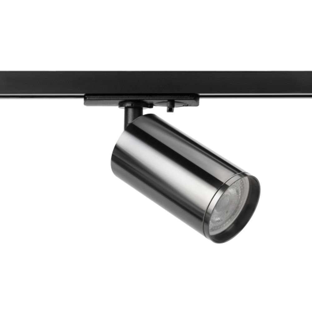 Трековый светильник однофазный ЭРА TR39-GU10 ВСН под лампу MR16 черный хром | Однофазные светильники под лампу