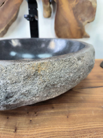 Раковина из речного камня RS-65857 41х37х15 из натурального камня