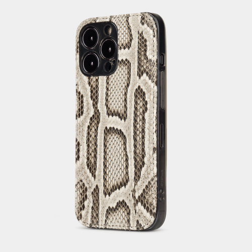 Накладка для iPhone 13 Pro Max из кожи питона, цвета Natur