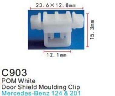 Клипса для крепления внутренней обшивки а/м Ягуар/ европейских а/м пластиковая (100шт/уп.) Forsage клипса C0903(Jaguar/European car)