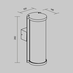 Уличный настенный светильник Outdoor O451WL-01GF