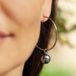 Серьги Possebon Graphite Pearl A0063.3 BW