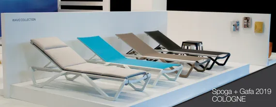 Шезлонг алюминиевый Wave, антрацит