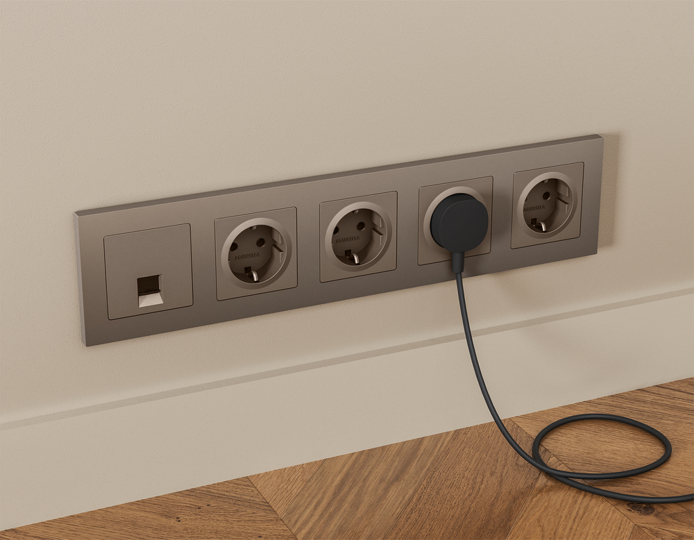 MA642010 Комплект механизма компьютерной розетки ALFA Темная бронза матовый RJ-45(8P8C) CAT6 с шторкой QUANT (AP6420, VM188)