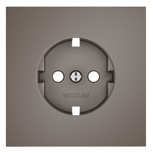 Накладка для розетки с заземлением, (капучино) Voltum S70 VLS000614