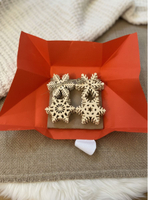 Елочные игрушки, снежинки, деревянные 16 шт