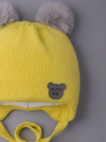 Шапка детская зимняя вязаная с ушками