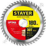 STAYER OPTIMA 180 x 30/20мм 30Т, диск пильный по дереву, оптимальный рез