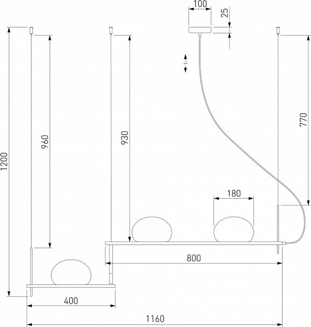 Подвесной светильник Eurosvet Stair 70145/3 черный