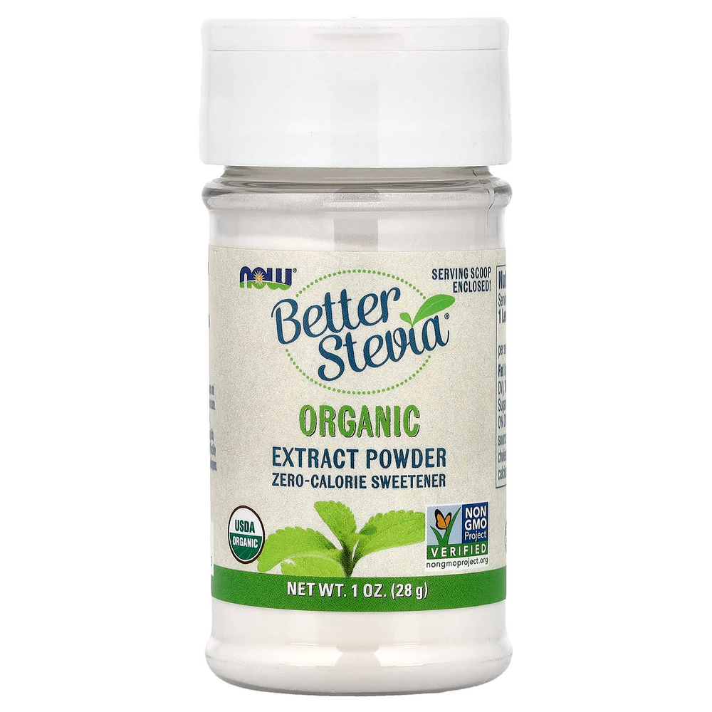 NOW Foods, Better Stevia®, органический экстракт в порошке, 28 г (1 унция)