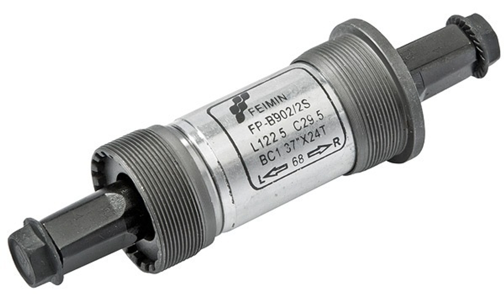 Картридж каретки 68х122.5мм FP-B902 FEIMIN 1.37"x24tpi, ось под квадрат, стальной/алюминиевый