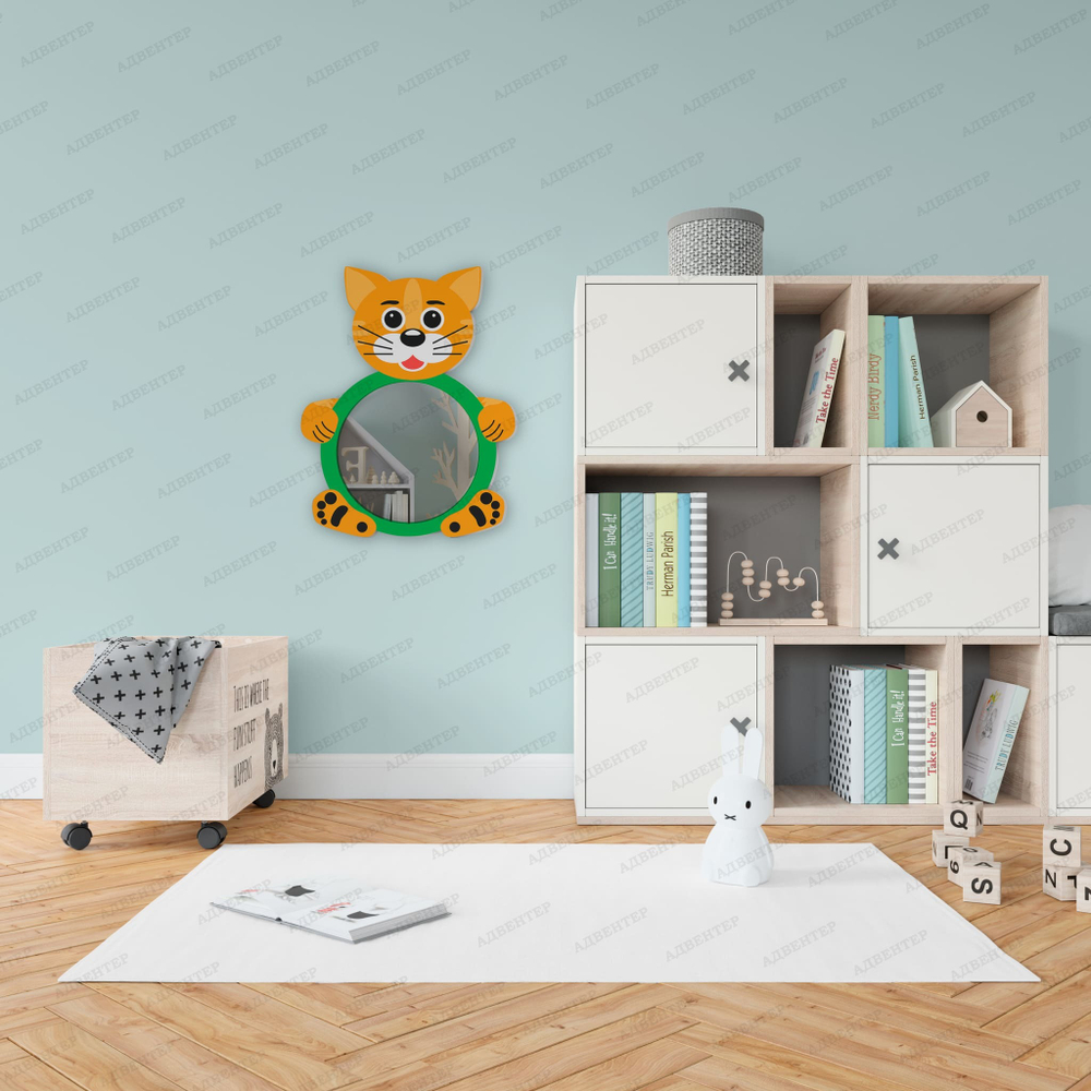 Зеркало фигурное Котик М45