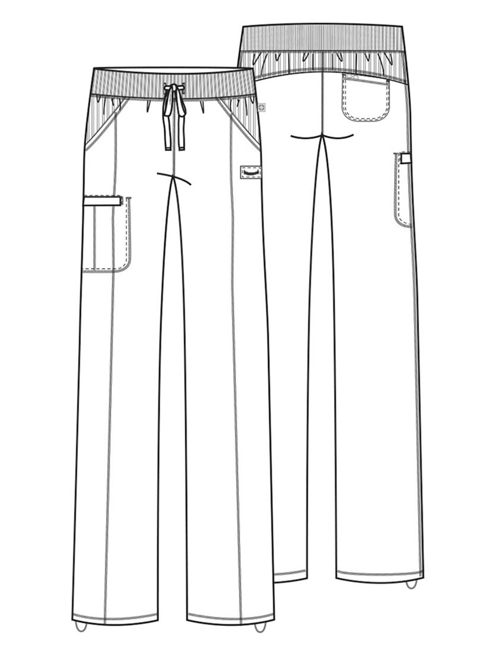 Брюки медицинские женские Cherokee 1123A с регулируемой кулиской, красный, 42