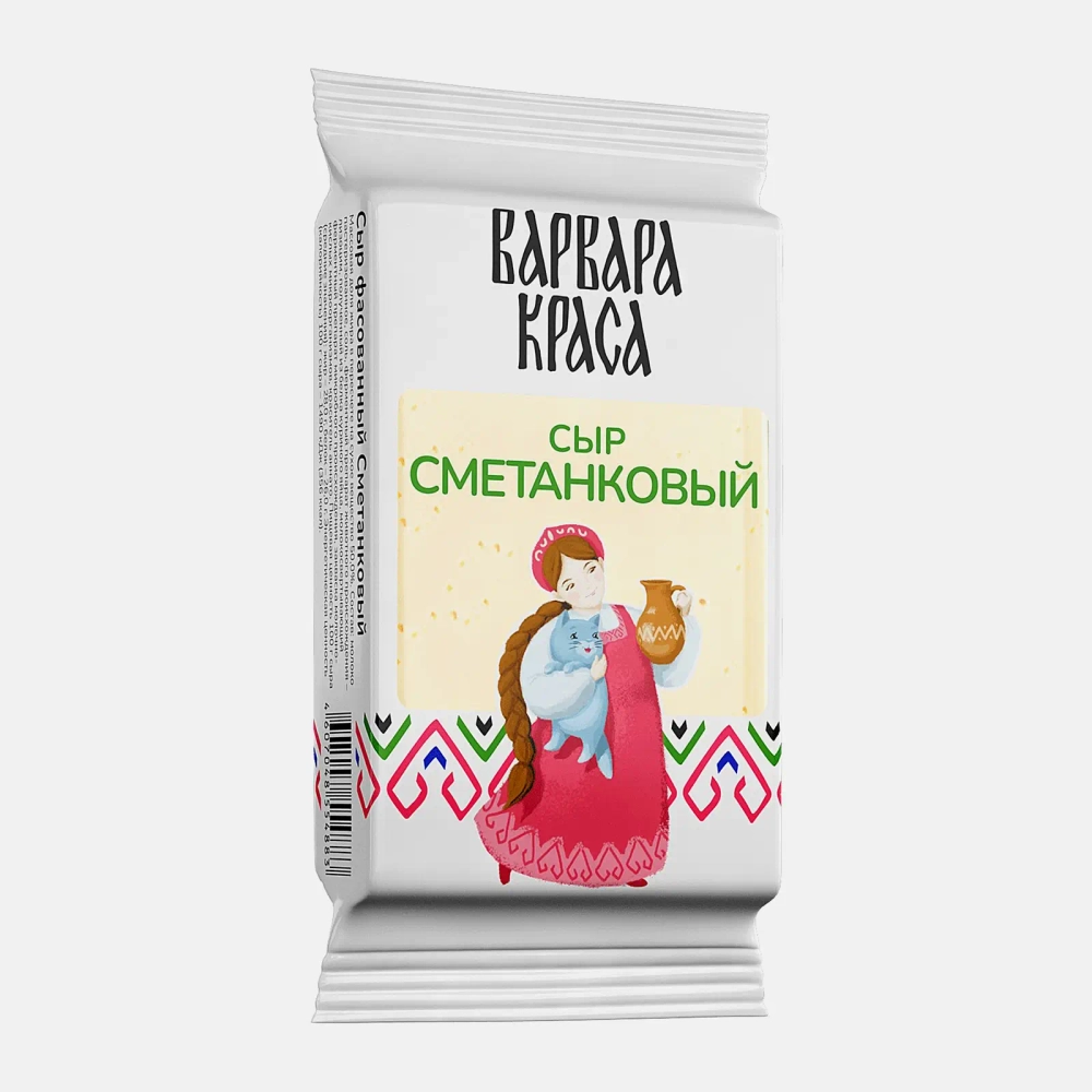 Сыр Варвара-Краса Сметанковый 50% 160г