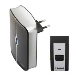 UDB-093W-R1T1-36S-BL-WH Звонок электронный. 220В. 36 мелодий. Блистер. Черный с белым. ТМ Uniel