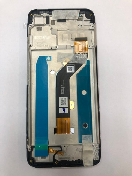 Дисплей в сборе с тачскрином и рамкой для Tecno Spark Go 2022 чёрный Оригинал