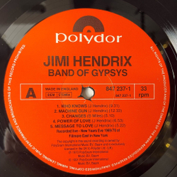 Винтажная виниловая пластинка LP Jimi Hendrix Band Of Gypsys (UK 1991)