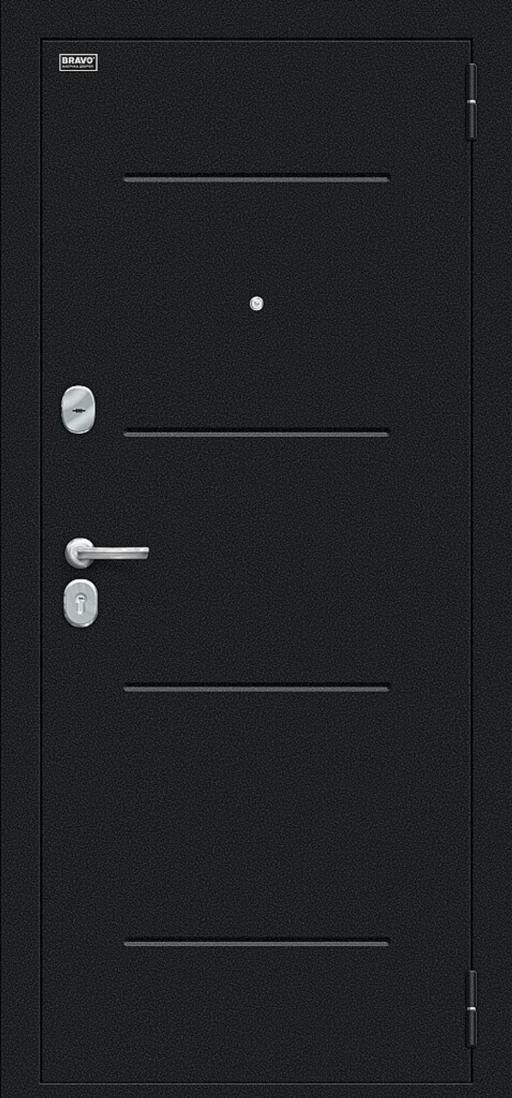 Техно Букле черное/Bianco Veralinga 205*96 левое