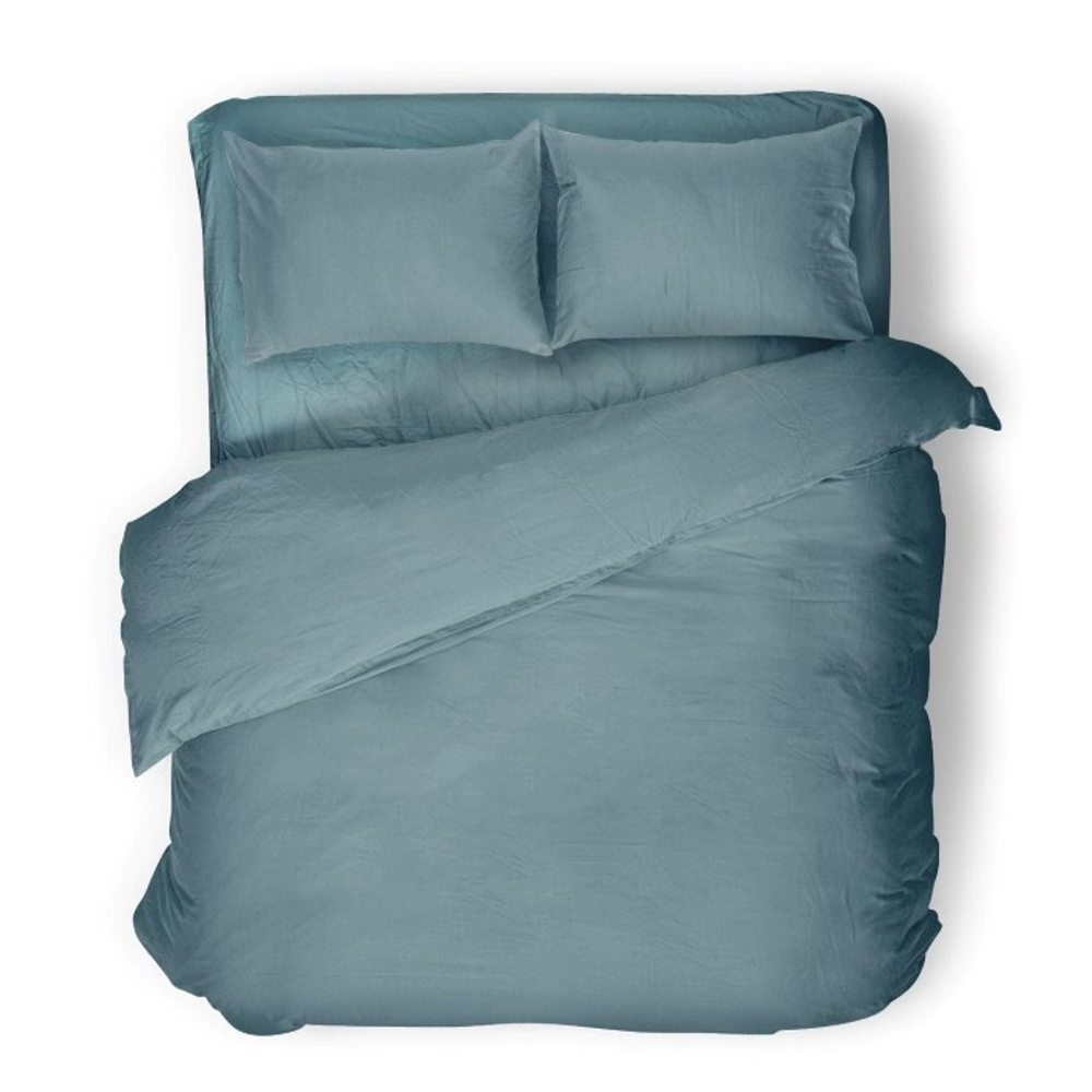 Комплект постельного белья 2 спальный Евро-стандарт LAGOON, хлопок-лён