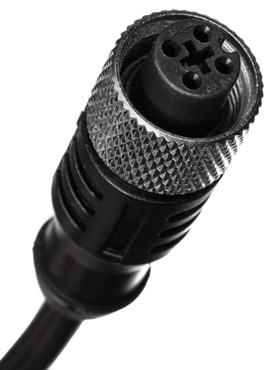 Кабель с разъёмом 5 метров. Разъём M12 прямой. 4-pin KJT-J12S4-5M-TA